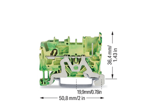 WAGO GmbH & Co. KG 1-Leiter/1-Pin-PE-Basiskl. grün-gelb 2022-1207/999-953