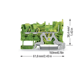 WAGO GmbH & Co. KG 2-Leiter/1-Pin-PE-Basiskl. grün-gelb 2022-1307/999-953