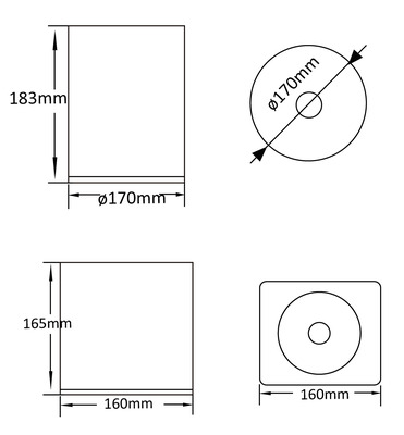 Abalight LED-Downlight 4000K FraS-35-840-45-W