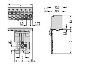 WAGO GmbH & Co. KG 1-Leiter-Federleiste Push-inCAGECLAMP,lgr 2091-1105/002-000