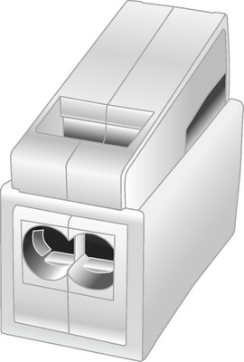 HellermannTyton Steckklemme HECL-2/1-PA-WH-100ST