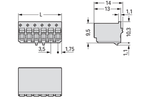 WAGO GmbH & Co. KG 1-Leiter-Federleiste Push-inCAGECLAMP,lgr 2091-1127