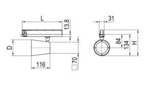 Ridi-Leuchten LED-Stromschienenstrahler 840, weiß CIRQUALI 1X3800840 M