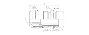 Jacob MS-Kabelverschraubung M12x1,5 50.612 M/R