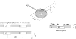 Hera LED-Einbauleuchte AR 45-LED 3W nw eds