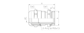 Jacob MS-Kabelverschraubung M32x1,5 lang 50.632 M-L