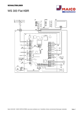 Maico Raumluft-System Bypass-Rechts. 300m2 WS 300 Flat KBR