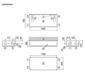 Maico Raumluft-System Linksausf. bis 300m2 WS 300 Flat L
