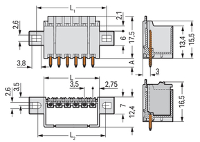 WAGO GmbH & Co. KG THR-Stiftleiste Lötstift 1,0mm,gerade,lgr 2091-1402/205-000