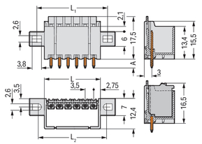WAGO GmbH & Co. KG THR-Stiftleiste Lötstift 1,0mm,gerade,lgr 2091-1406/205-000