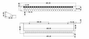EFB-Elektronik Verteilerfeld 19" 1HE 24-Port, RAL 7035 37578.1V2