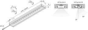 Hera LED Top-Stick H 1210mm ww 61001420402