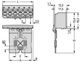 WAGO GmbH & Co. KG 1-Leiter-Federleiste Push-inCAGECLAMP,lgr 2092-1104/002-1000