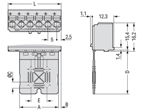 WAGO GmbH & Co. KG 1-Leiter-Federleiste Push-inCAGECLAMP,lgr 2092-1105/000-5000