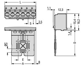 WAGO GmbH & Co. KG 1-Leiter-Federleiste lichtgrau 2092-1107
