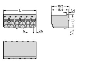 WAGO GmbH & Co. KG 1-Leiter-Federleiste Push-inCAGECLAMP,lgr 2092-1124/000-9504