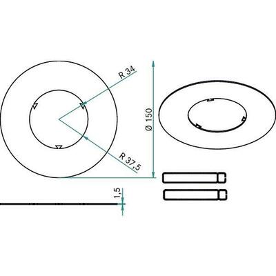 Brumberg Leuchten Reduzierring Außen-Durchm. 150mm 81005070