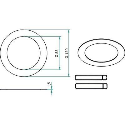 Brumberg Leuchten Reduzierring Außen-Durchm. 120mm 81007080