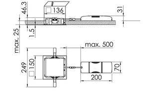 Ridi-Leuchten LED-Einbaustrahler 840 QUADROP#SPG0330254AH