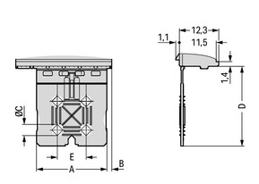 WAGO GmbH & Co. KG 1-Leiter-THT-Federleiste CAGE CLAMP,lichtgrau 2092-1159