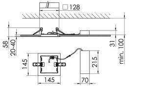 Ridi-Leuchten LED-Einbaustrahler 830 QUADROP#SPG0330264AH