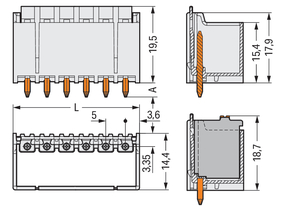 WAGO GmbH & Co. KG THT-Stiftleiste Lötstift 1,4mm,gerade,lgr 2092-1403