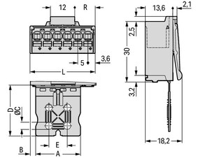 WAGO GmbH & Co. KG 1-Leiter-Stiftleiste CAGECLAMP,2,5mm²,lgr 2092-1505/002-000