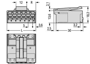 WAGO GmbH & Co. KG 1-Leiter-Stiftleiste CAGECLAMP,2,5mm²,lgr 2092-1526/002-000