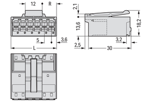 WAGO GmbH & Co. KG 1-Leiter-Stiftleiste CAGECLAMP,2,5mm²,lgr 2092-1526/002-000