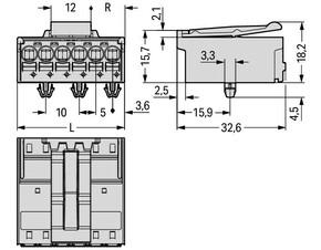 WAGO GmbH & Co. KG 1-Leiter-Stiftleiste CAGECLAMP,2,5mm²,lgr 2092-1526/020-000