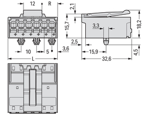WAGO GmbH & Co. KG 1-Leiter-Stiftleiste CAGECLAMP,2,5mm²,lgr 2092-1526/020-000