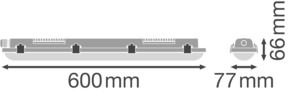 Ledvance LED-Feuchtraumleuchte 4000K DPVAL6009W/4000KIP65