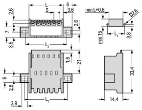 WAGO GmbH & Co. KG Durchführungsstiftleiste 2,5mm²,lgr 2092-1634/024-000