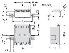 WAGO GmbH & Co. KG Durchführungsstiftleiste 2,5mm²,lgr 2092-1634/024-000