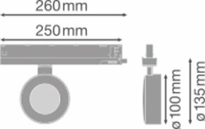 Ledvance LED-Stromschienenstrahler 3000K TRSPCD10028930NFLG/C