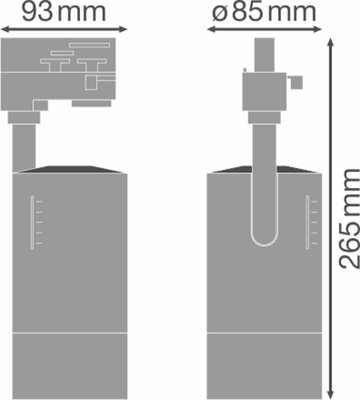 Ledvance LED-Stromschienenstrahler 3000K, dimmbar TRSPZD8525W3KD97RWT