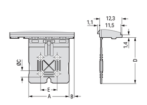 WAGO GmbH & Co. KG 1-Leiter-THT-Federleiste CAGE CLAMP,lichtgrau 2092-3352