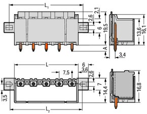 WAGO GmbH & Co. KG THT-Stiftleiste Lötstift 1,4mm,gerade,lgr 2092-3403/005-000