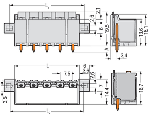 WAGO GmbH & Co. KG THR-Stiftleiste Lötstift 1,4mm,gerade,lgr 2092-3403/205-000