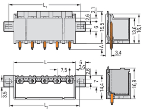 WAGO GmbH & Co. KG THT-Stiftleiste Lötstift 1,4mm,gerade,lgr 2092-3404/005-000