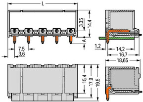 WAGO GmbH & Co. KG THR-Stiftleiste Lötstift 1,4mm,abgew.,lgr 2092-3423/200-000