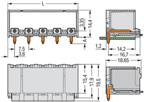 WAGO GmbH & Co. KG THR-Stiftleiste Lötstift 1,4mm,abgew.,lgr 2092-3423/200-000