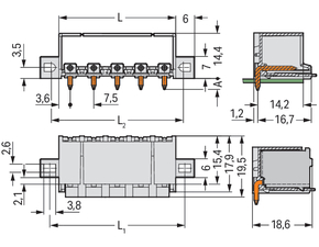 WAGO GmbH & Co. KG THR-Stiftleiste Lötstift 1,4mm,abgew.,lgr 2092-3424/205-000