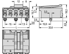 WAGO GmbH & Co. KG 1-Leiter-Stiftleiste CAGECLAMP,2,5mm²,lgr 2092-3523/020-000
