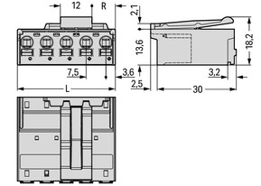 WAGO GmbH & Co. KG 1-Leiter-Stiftleiste CAGECLAMP,2,5mm²,lgr 2092-3525/002-000
