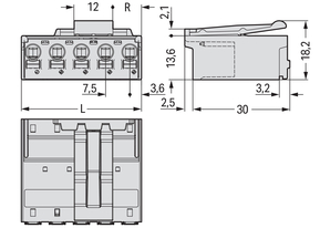 WAGO GmbH & Co. KG 1-Leiter-Stiftleiste CAGECLAMP,2,5mm²,lgr 2092-3525/002-000