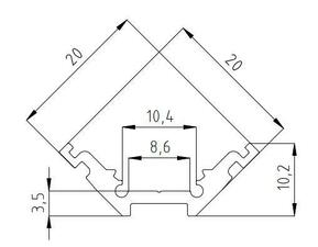 Barthelme Alu-Profil 1000mm, natur 62378051