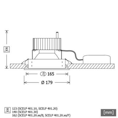 LTS Licht&Leuchten LED-Einbaustrahler silber 4000K 35Gr SCELP401.2040.35D si