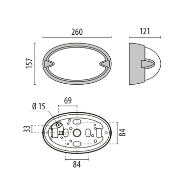 Performance in Light LED-Wandleuchte 3000K 3100139