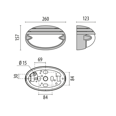 Performance in Light LED-Wandleuchte 3000K 3100145